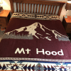Dark red Mt Hood skier blanket